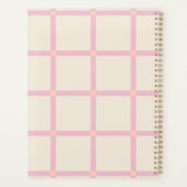 Weiches Beige- und Rosa-Rastermuster Planer (Rückseite)