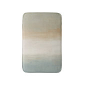 Weiches Blau Beige Olivgrau Rustikaler Abstrakter Badematte (Vorderseite Vertikal)