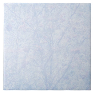 Weiches Blau getöntes Rowan-Muster Fliese