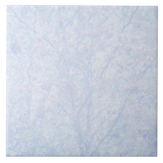 Weiches Blau getöntes Rowan-Muster Fliese (Vorderseite)