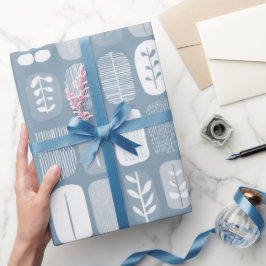 Weiches Blau-Grau Balance Abstrakte Struktur Geschenkpapier