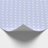 Weiches Blau mit weißen Punkten Geschenkpapier (Ecke)