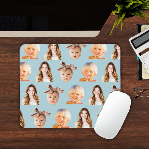Weiches Blau Mutter von 3 Kindern Foto Personalisi Mousepad