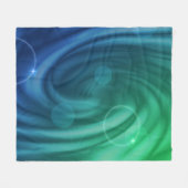 Weiches Blau und grüner Farbstoff Mix Vortex Fleecedecke (Vorderseite (Horizontal))