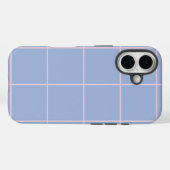 Weiches Blau- und Rosa-Rastermuster Case-Mate iPhone Hülle (Rückseite (Horizontal))