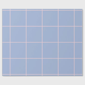 Weiches Blau- und Rosa-Rastermuster Geschenkpapier