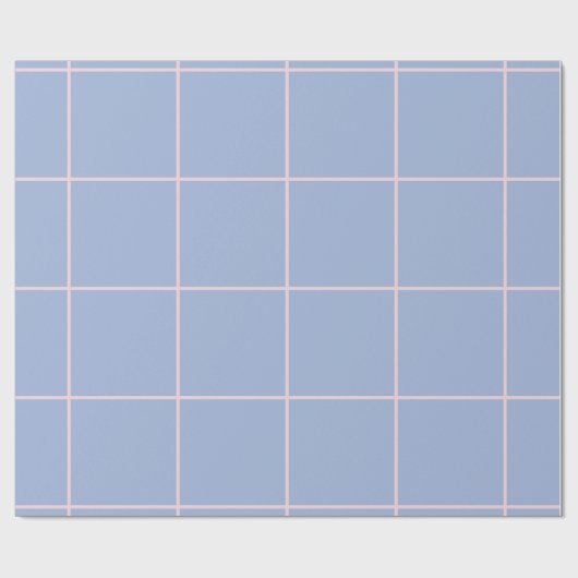 Weiches Blau- und Rosa-Rastermuster Geschenkpapier (Flach)