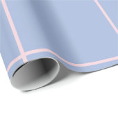 Weiches Blau- und Rosa-Rastermuster Geschenkpapier (Rolleneckpunkt)