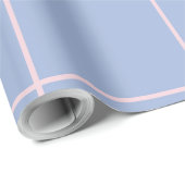 Weiches Blau- und Rosa-Rastermuster Geschenkpapier (Rolleneckpunkt)