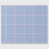 Weiches Blau- und Rosa-Rastermuster Geschenkpapier (Flach)
