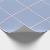 Weiches Blau- und Rosa-Rastermuster Geschenkpapier (Ecke)