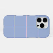 Weiches Blau- und Rosa-Rastermuster iPhone Hülle (Rückseite (Horizontal))