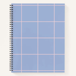 Weiches Blau- und Rosa-Rastermuster Notizblock