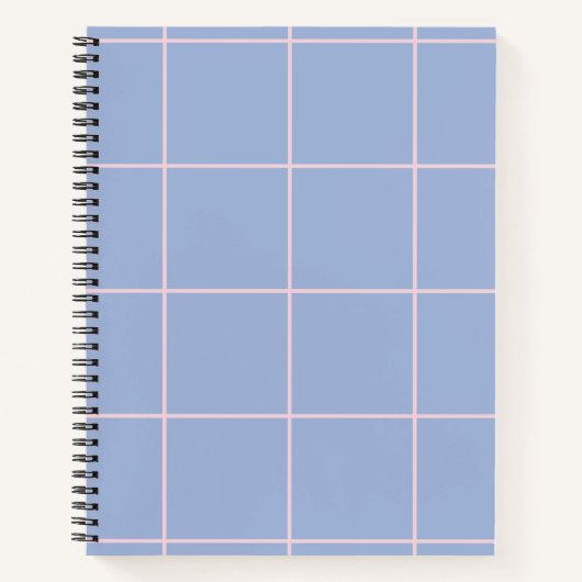 Weiches Blau- und Rosa-Rastermuster Notizblock (Vorderseite)