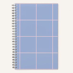 Weiches Blau- und Rosa-Rastermuster Notizblock