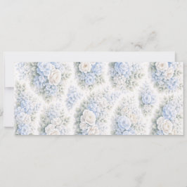 Weiches Blau Weißes Wasserfarben-Blumenmuster Eleg Save The Date
