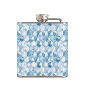 Weiches blaues Aquarell Canotype Muster Flachmann (Rückseite)