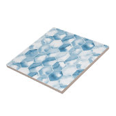 Weiches blaues Aquarell Canotype Muster Fliese (Seite)