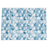 Weiches blaues Aquarell Canotype Muster Große Geschenktüte (Vorderseite)