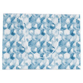 Weiches blaues Aquarell Canotype Muster Große Geschenktüte (Rückseite)