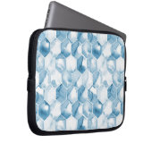 Weiches blaues Aquarell Canotype Muster Laptopschutzhülle (Vorne Rechts)