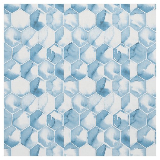 Weiches blaues Aquarell Canotype Muster Stoff (Muster)