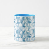 Weiches blaues Aquarell Canotype Muster Tasse (Zentrum)