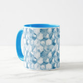 Weiches blaues Aquarell Canotype Muster Tasse (Vorderseite Links)