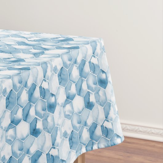 Weiches blaues Aquarell Canotype Muster Tischdecke (Beispiel)