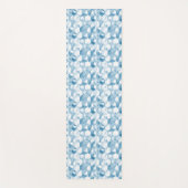 Weiches blaues Aquarell Canotype Muster Yogamatte (Vorderseite)