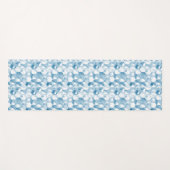 Weiches blaues Aquarell Canotype Muster Yogamatte (Vorderseite (Horizontal))
