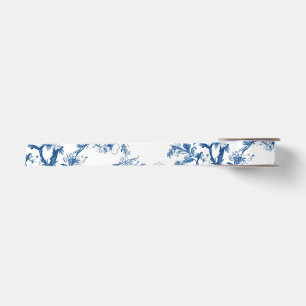 Weiches Blaues Blumen Zweig Toile Gartenparty Sati Satinband