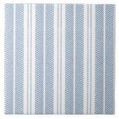 Weiches Blaues Fischgrät-Farn-Gestreiftes Muster Fliese (Vorderseite)