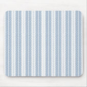 Weiches Blaues Fischgrät-Farn-Gestreiftes Muster Mousepad (Vorne)