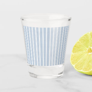 Weiches Blaues Fischgrät-Farn-Gestreiftes Muster Schnapsglas