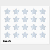Weiches Blaues Fischgrät-Farn-Gestreiftes Muster Stern-Aufkleber (Blatt)