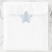 Weiches Blaues Fischgrät-Farn-Gestreiftes Muster Stern-Aufkleber (Tasche)