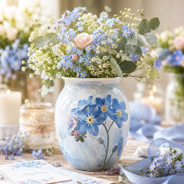Weiches Blaues Florales Vergissmeinnicht Makro Seidenpapier