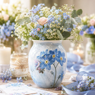 Weiches Blaues Florales Vergissmeinnicht Makro Seidenpapier