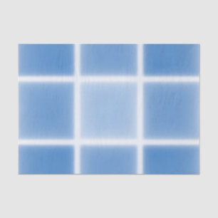 Weiches blaues Gitterfliesenmuster Seidenpapier
