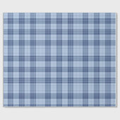 Weiches blaues Karo-Nahtloses Muster Geschenkpapier (Flach)