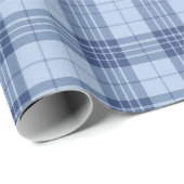 Weiches blaues Karo-Nahtloses Muster Geschenkpapier (Rolleneckpunkt)