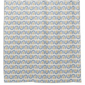 Weiches Blaues Küstenbogen-Geometrisches Muster Duschvorhang (Vorderseite)