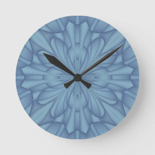 Weiches blaues Weihnachten spielt #2 die Runde Wanduhr