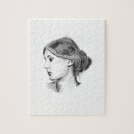 Weiches Bleistiftporträt Virginias Woolf Puzzle