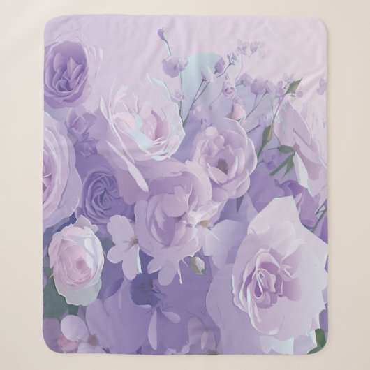 Weiches Blumenmuster Sherpadecke (Vorderseite)
