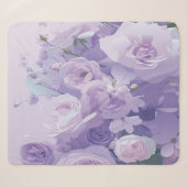 Weiches Blumenmuster Sherpadecke (Vorderseite (Horizontal))