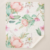 Weiches Blumenmuster Sherpadecke (Vorderseite)