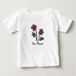 Weiches Blumenrosa mit Text Baby T-shirt
