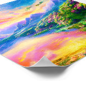 Weiches Blumental Poster (Ecke)